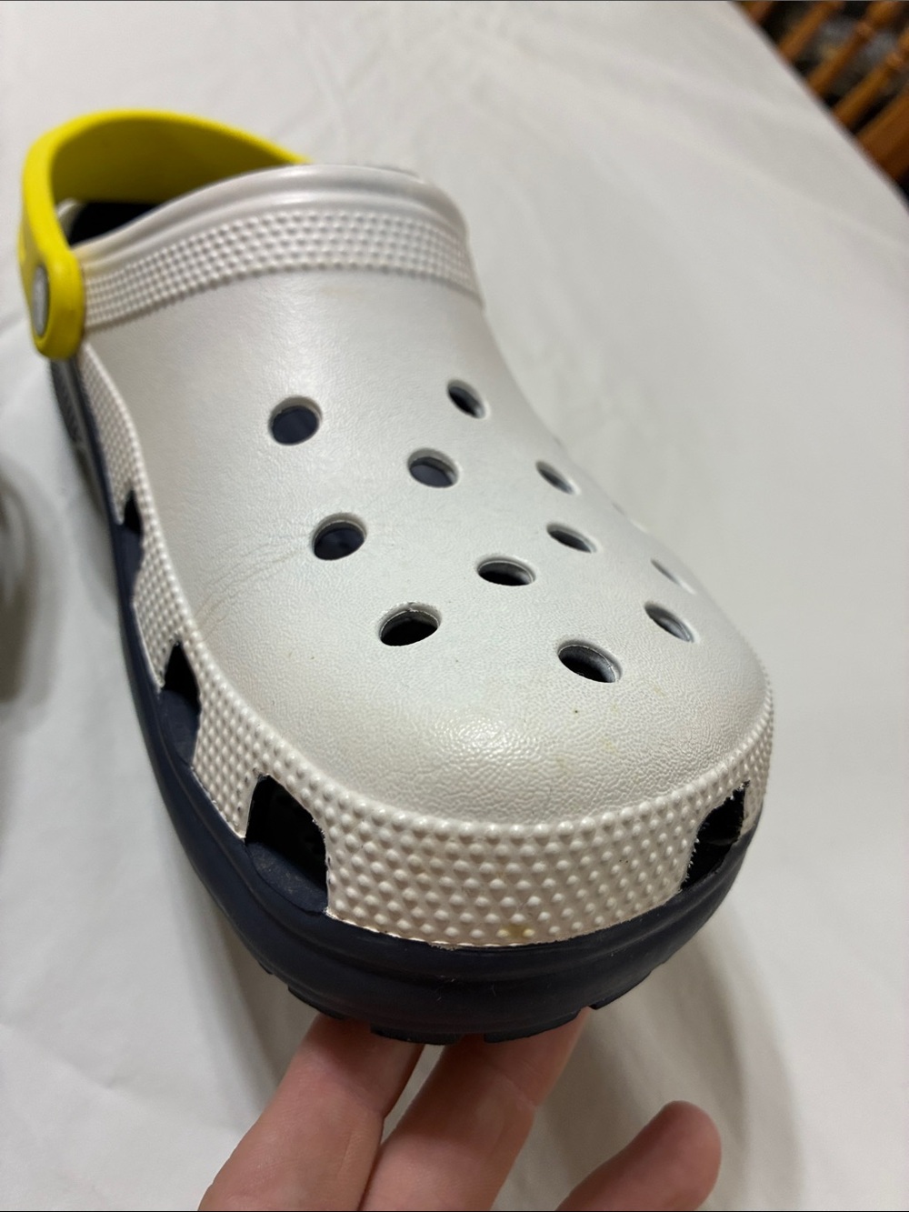 Unisex Crocs Classic Sport Clog (Navy/White/Yellow) - Picture 4 of 12